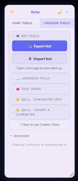 Bot export and import
